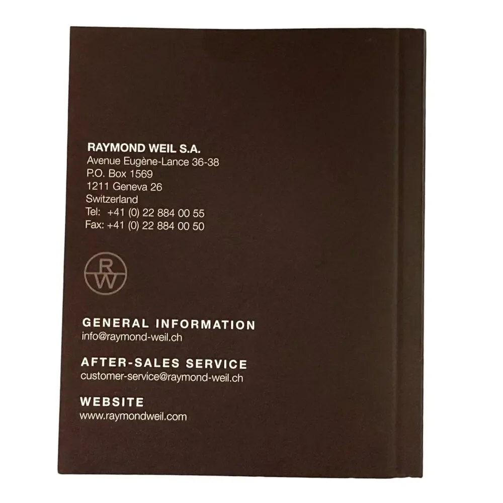 Original Raymond Weil Quartz Watch Instruction Manual with VIP Card and Box